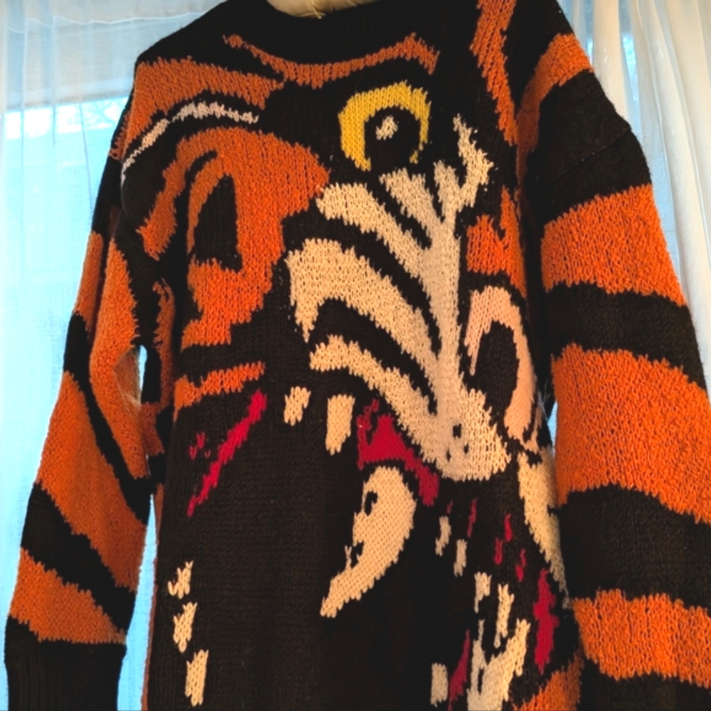 DSquared2  Rare Heavy Knit Long Tiger Sweater - Picture 4 of 7